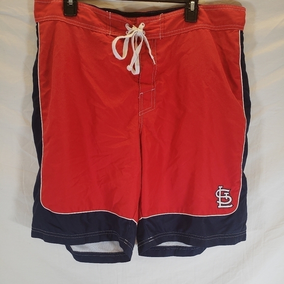 MLB Genuine Merchandise St. Louis Cardinals Mens XXL Lined Swim Trunks Shorts - Picture 1 of 7